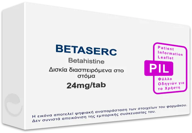 SPC BETASERC 24mg/tab Orodispersible Tablet