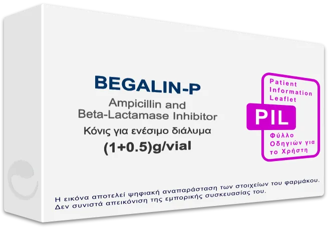 BEGALIN-P (1+0.5)g/vial, Κόνις για ενέσιμο διάλυμα - Τιμή, Φύλλο ...