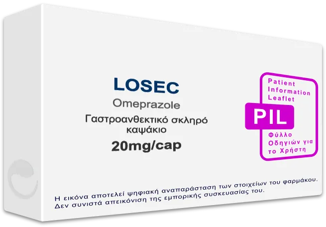 LOSEC 20mg/cap, Γαστροανθεκτικό σκληρό καψάκιο - Τιμή, Φύλλο Οδηγιών ...