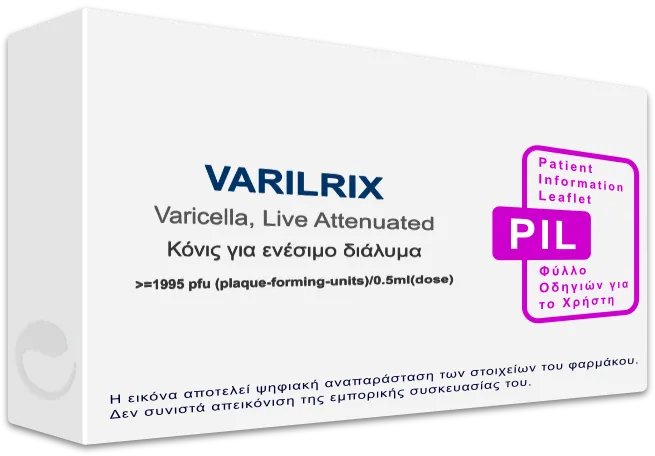 Varilix Rash VARILRIX >=1995 pfu (plaque-forming-units)/0.5ml(dose), Κόνις για ...
