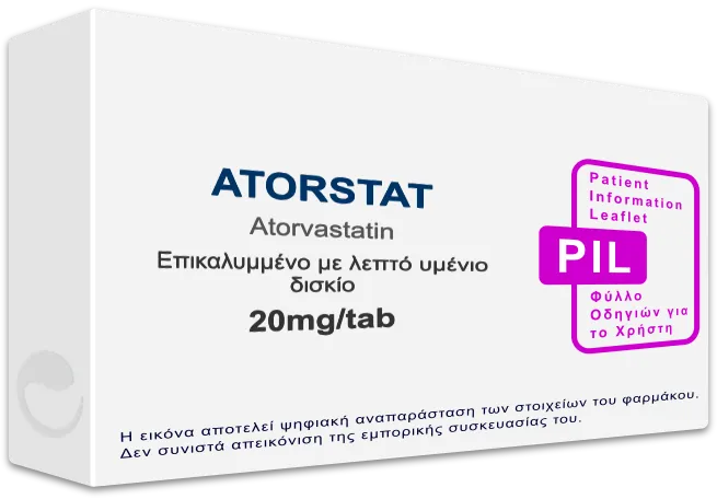 ATORSTAT 20mg/tab, Επικαλυμμένο με λεπτό υμένιο δισκίο - Τιμή, Φύλλο ...