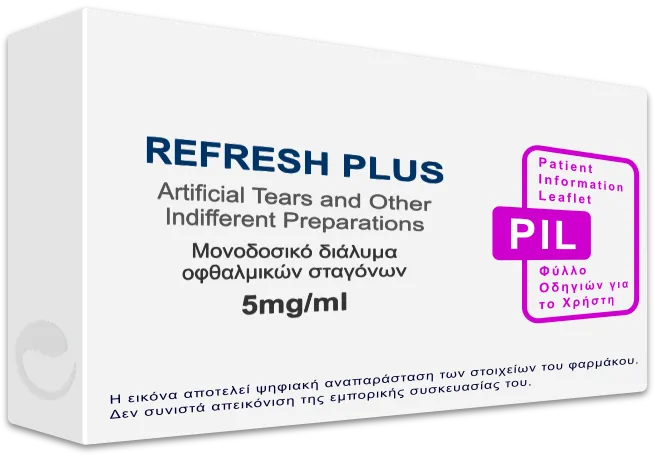 Refresh Injection REFRESH PLUS 5mg/ml, Μονοδοσικό διάλυμα οφθαλμικών σταγόνων - Τιμή ...