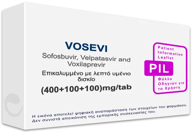 VOSEVI (400+100+100)mg/tab, Επικαλυμμένο με λεπτό υμένιο δισκίο - Τιμή ...
