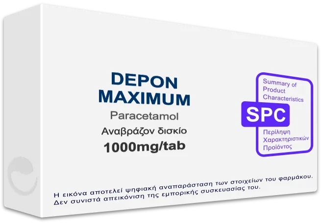 SPC DEPON MAXIMUM 1000mg/tab Effervescent Tablet