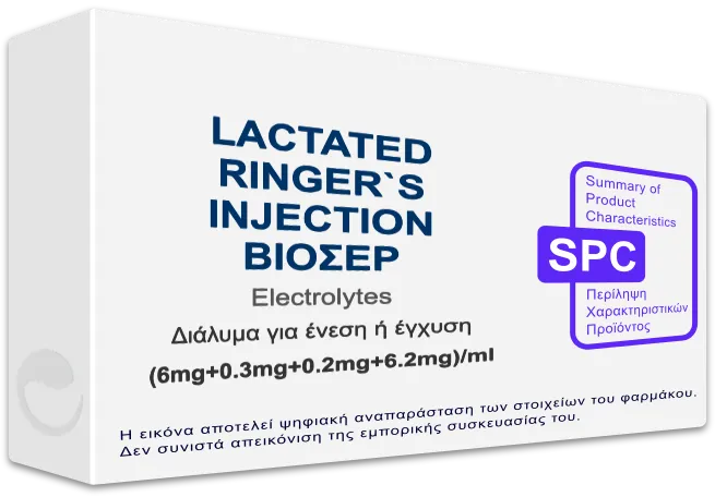 LACTATED RINGER`S INJECTION ΒΙΟΣΕΡ (6mg+0.3mg+0.2mg+6.2mg)/ml, Διάλυμα ...