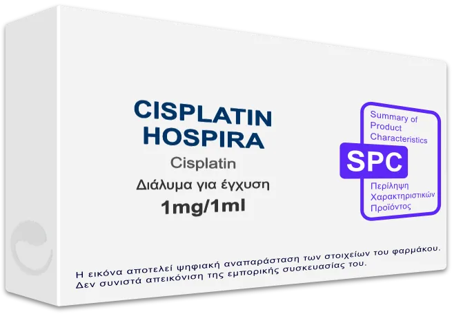 SPC CISPLATIN HOSPIRA 1mg/1ml Solution For Infusion