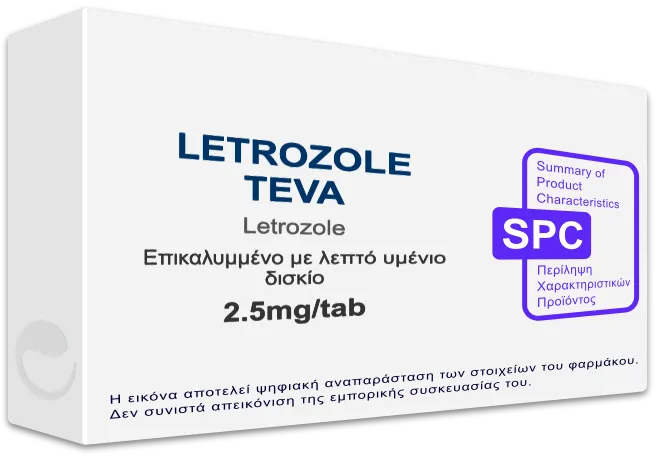 SPC LETROZOLE TEVA 2.5mg/tab Film Coated Tablet