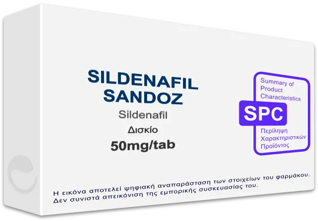 SPC SILDENAFIL SANDOZ 50mg/tab Tablet