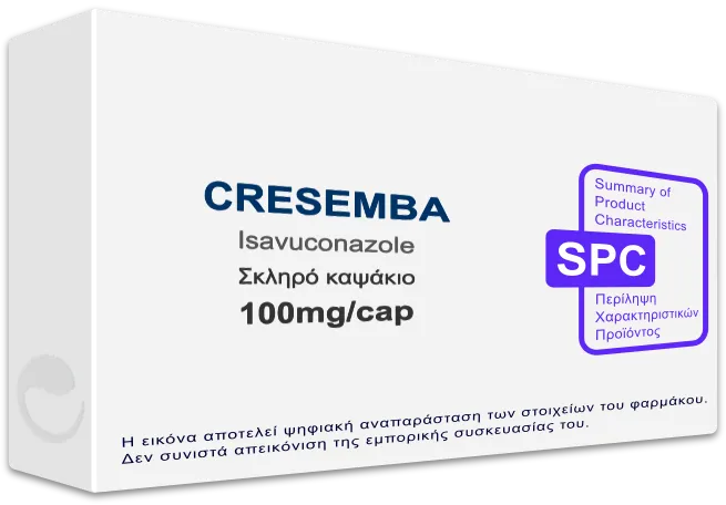 CRESEMBA 100mg/cap, Σκληρό καψάκιο - Τιμή, SPC, Barcode | Farmako.net